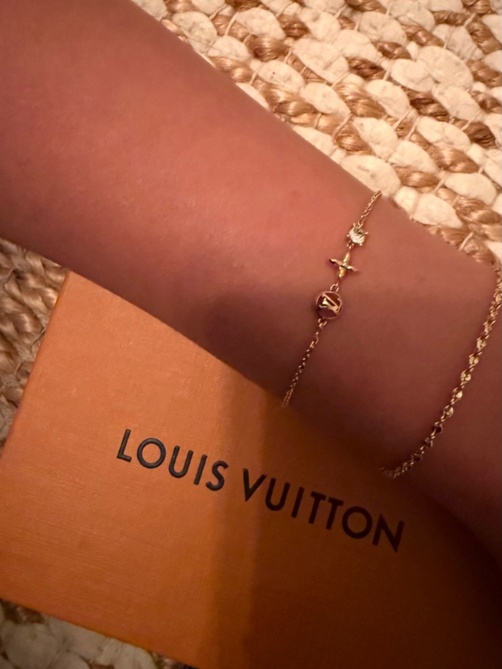 Louis Vuitton Gold-Tone LV Charm Bracelet in Gold - Picture 2 of 4